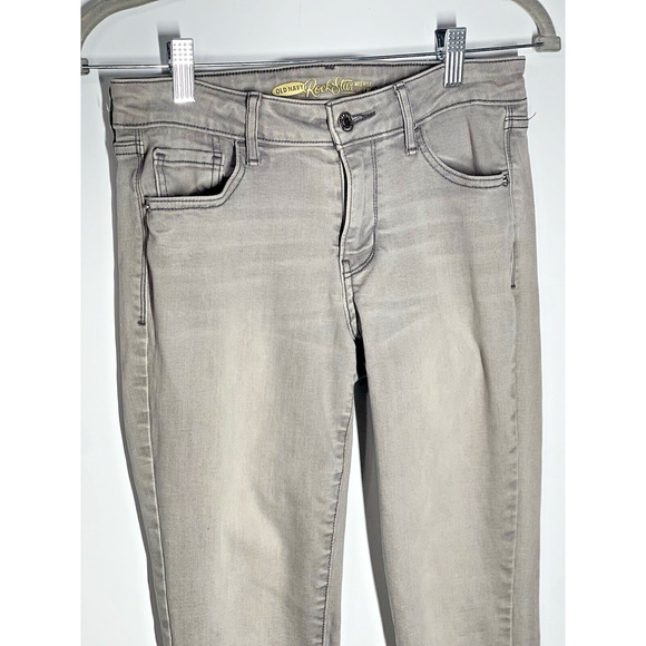 Old Navy Womens Charcoal Grey Wash Mid Rise Jeans Denim Preppy Casual Size 4 - Picture 1 of 8